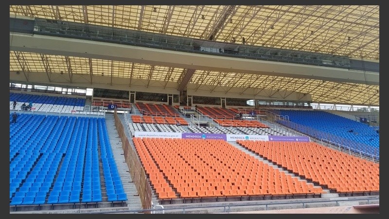 El estadio se prepara para la final de la Copa Argentina.