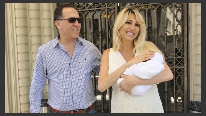Xipolitakis y Naselli, el miércoles pasado, tras el nacimiento de Salvador Uriel.