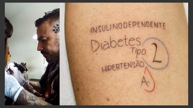 Uno de los tatuajes realizados que puede salvar una vida. 