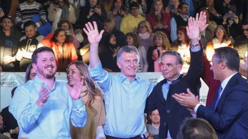 Macri en el acto de campaña de la ciudad de Santa Fe.