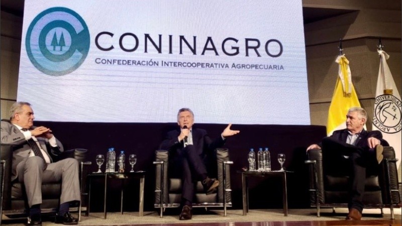 Macri habló en una conferencia organizada por Coninagro. 