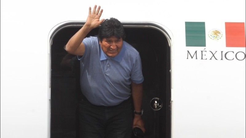 Evo Morales llegó a México después de un largo viaje. 