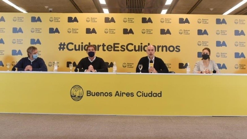 Larreta habló antes que el anuncio grabado del presidente.