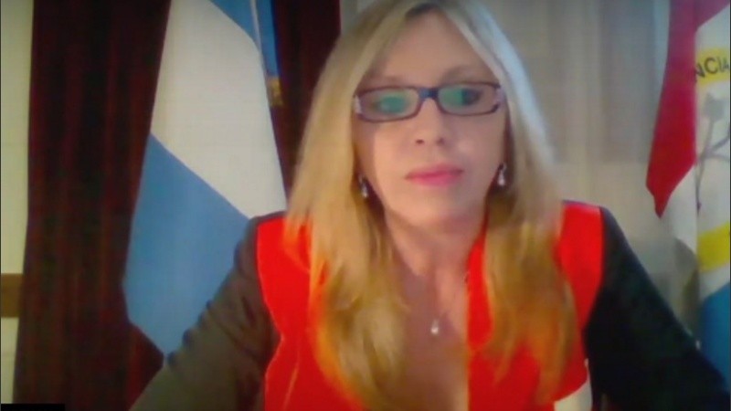 Sacnun durante su discurso en el Senado. 