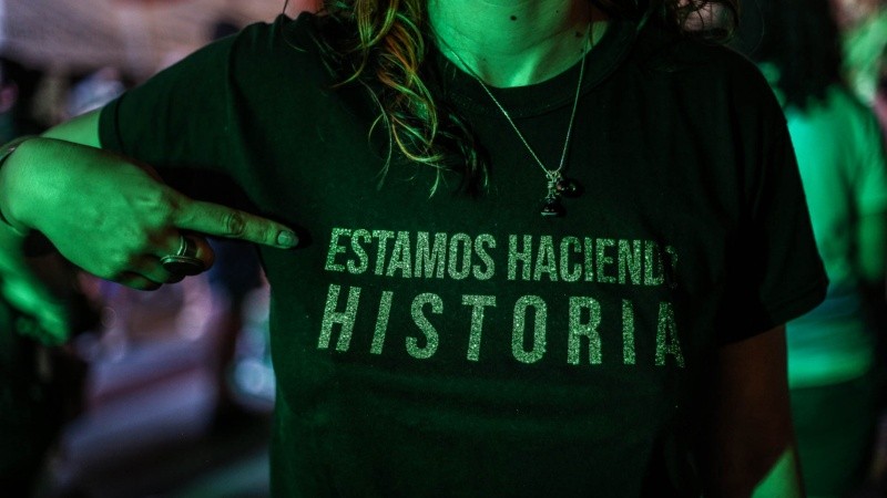 La celebración de las mujeres por la legalización del aborto. 