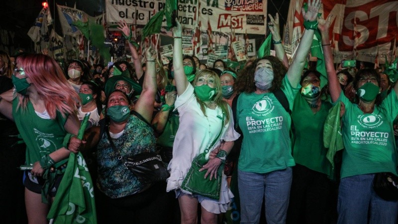 La celebración de las mujeres por la legalización del aborto. 