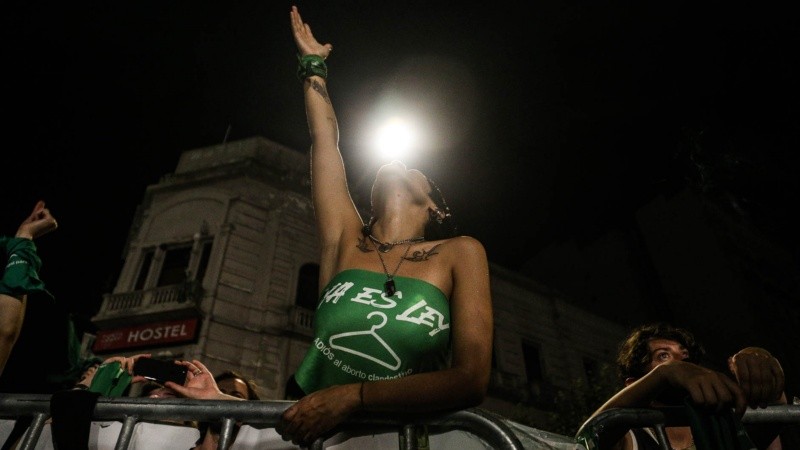 La celebración de las mujeres por la legalización del aborto. 