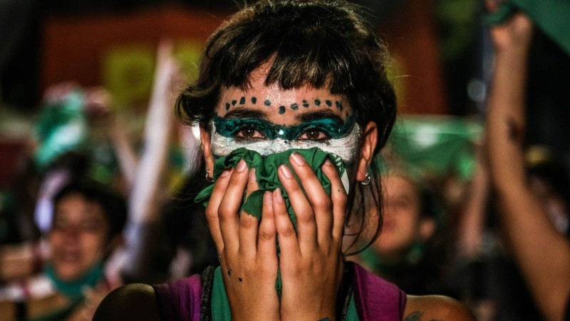 La celebración de las mujeres por la legalización del aborto. 