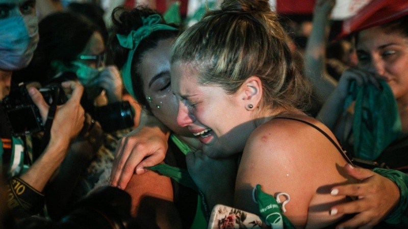 La celebración de las mujeres por la legalización del aborto. 