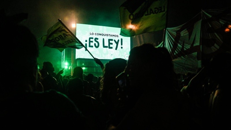 La celebración de las mujeres por la legalización del aborto. 
