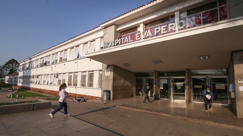 El hospital Eva Perón de Baigorria, saturado por la segunda ola de la pandemia.