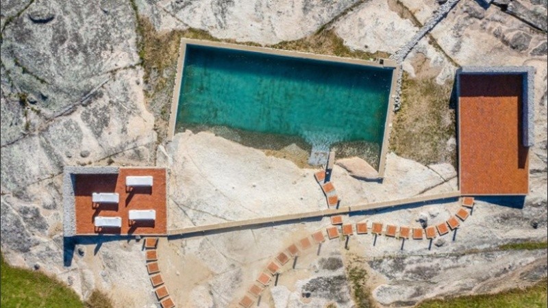 La piscina de La Tertulia vista desde el aire.