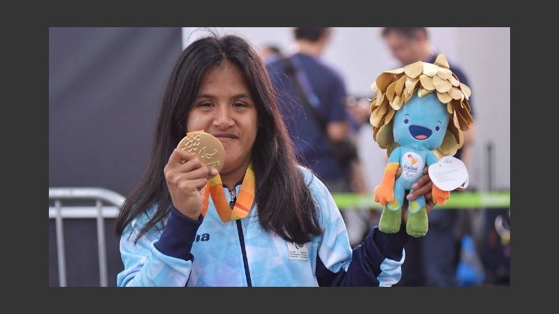 Yanina Martínez, medallista dorada en los Paralímpicos de Río de Janeiro.
