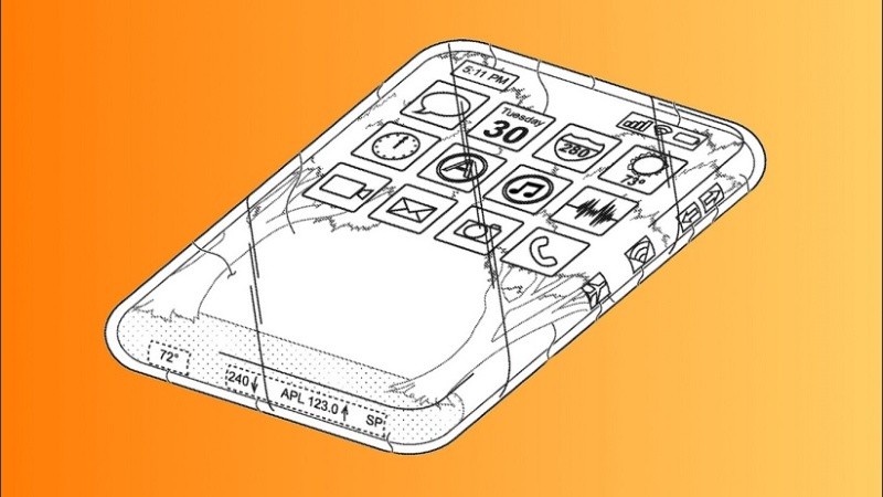 El diseño filtrado a partir de una patente de Apple.