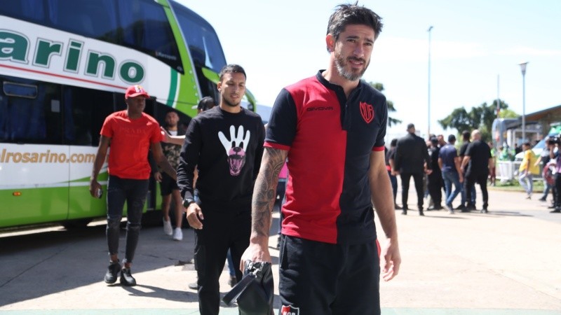 El plantel de Newell's en la llegada al Gigante.