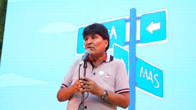 Evo Morales estuvo en el acto de señalización.