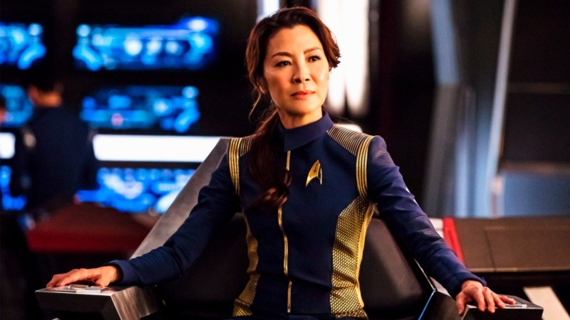 Michelle Yeoh en su rol de la capitana Philippa Georgiou