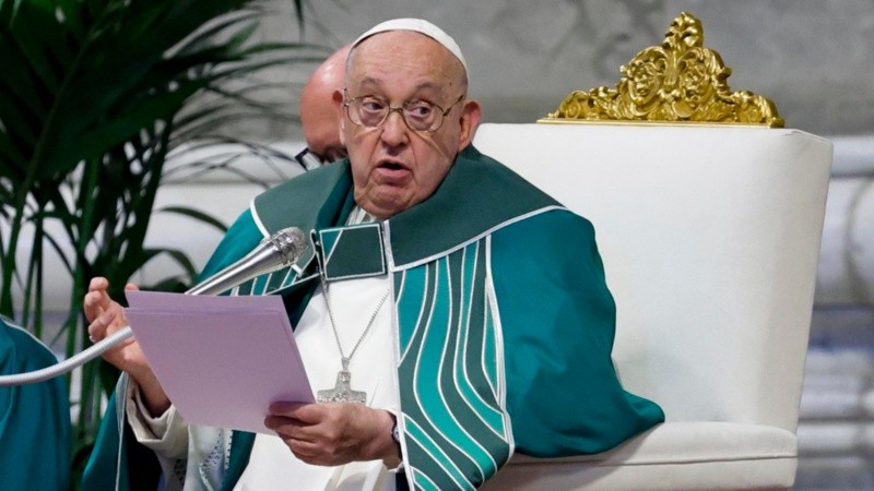 El papa Francisco este domingo en el Vaticano.