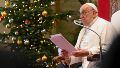 El papa Francisco, durante la audiencia de Navidad con la Curia romana.