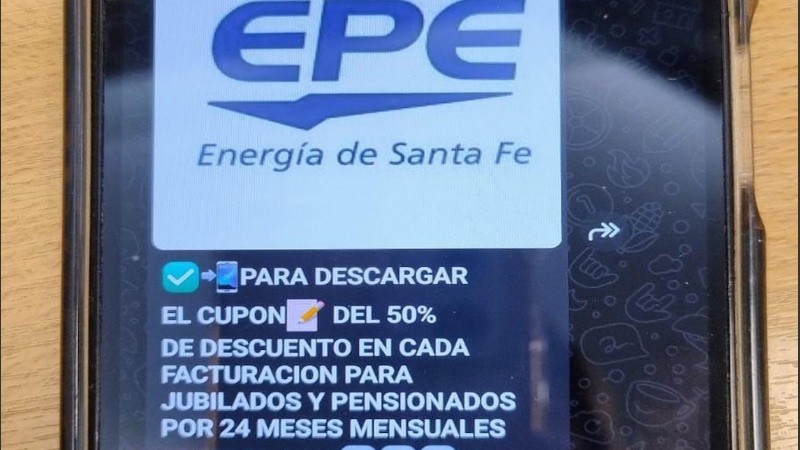 Hubo intentos de engaños a usuarios del servicio eléctrico, a quiénes se le solicitan la inclusión de un código vía WhatsApp, con la excusa de otorgar descuentos a través de bancos.  