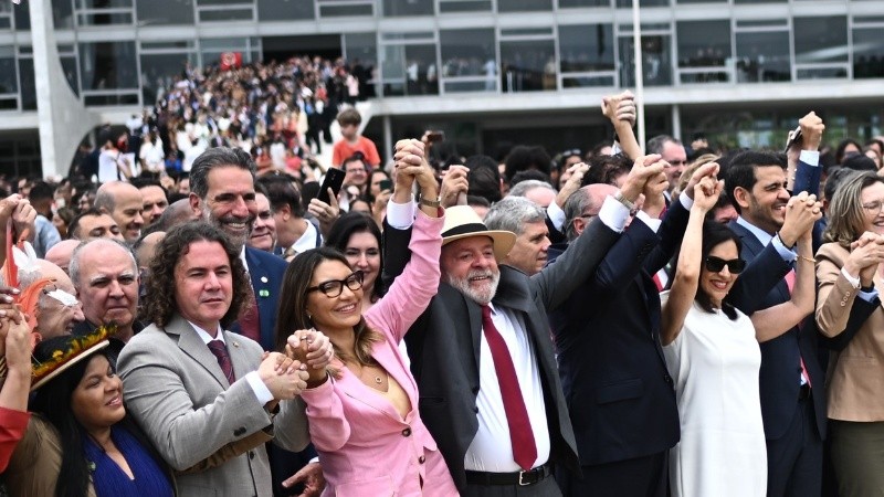 La ceremonia en recuerdo de la asonada golpista del 8 de enero de 2023.