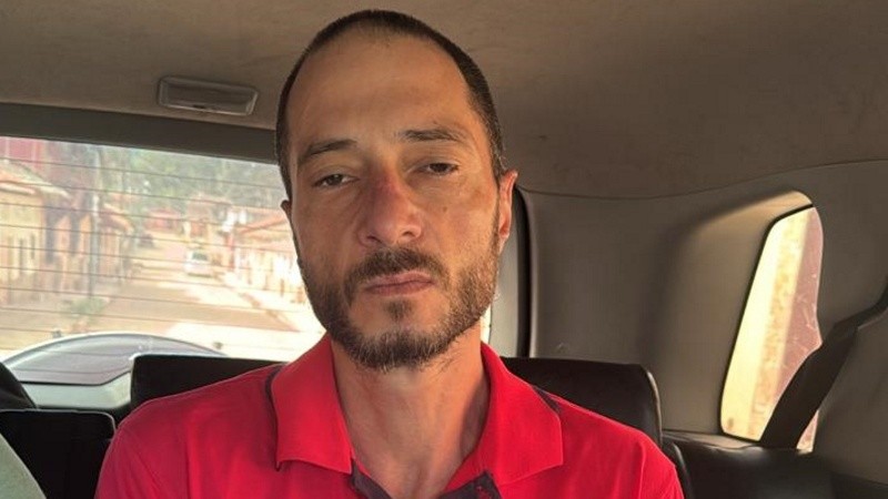 Damián Reifenstuel, uno de los tres acusados por el crimen de Ivana Garcilazo, cuando fue detenido en Bolivia.