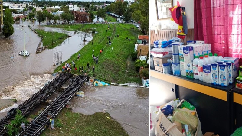 En Rosario se activaron distintas colectas solidarias para los afectados por el trágico temporal en Bahía Blanca.