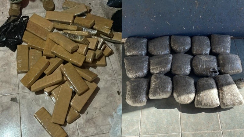 La droga secuestrada en los allanamientos.