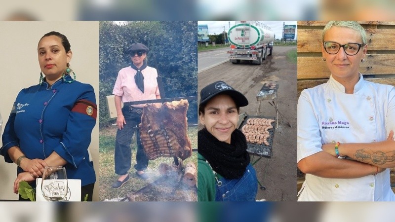 De izquieda a derecha: Norma Azar, Alicia Robledo, Laila Zemp y Roxana Muga.