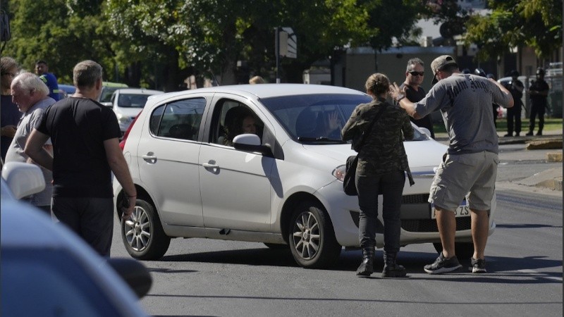 Protesta tachera contra el avance de Uber en Rosario.