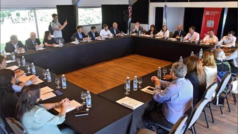 Reunión del bloque federal portuario en Rosario.