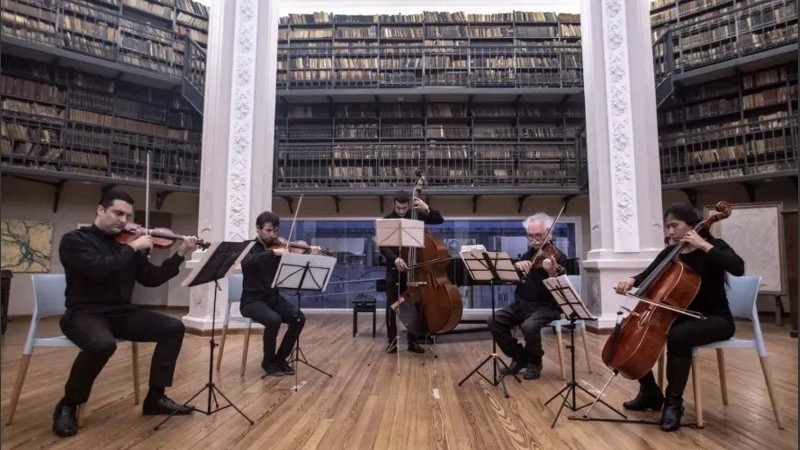 El Quinteto Municipal de Cuerdas.