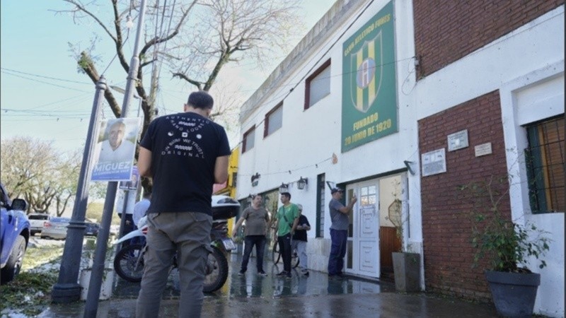 El club afectado por el temporal de marzo pasado.