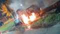Ardió un auto en zona oeste de la ciudad