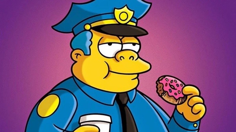 El jefe Gorgory, el policía de la serie animada Los Simpson con una particular forma de aplicar la ley