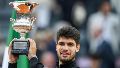 Alcaraz venció a Sinner, se coronó en el Masters 1000 de Roma y llega como favorito a Roland Garros