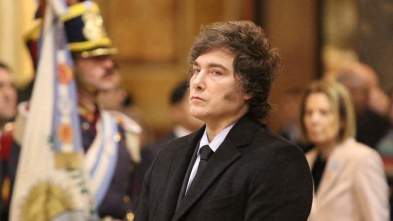 El presidente este domingo en el Tedeum.