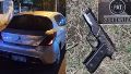 Persecución policial terminó con cuatro detenidos con una pistola y un auto robado