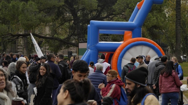 La concentración en Rosario se realizó desde las 11 en la plaza San Martín.
