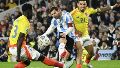 Con un gran gol de Thiago Almada cerca del final, Argentina igualó 1 a 1 ante Colombia en un vibrante encuentro en el Monumental