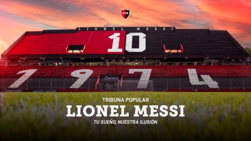 La nueva tribuna del Coloso fue bautizada con el nombre de Lionel Messi.