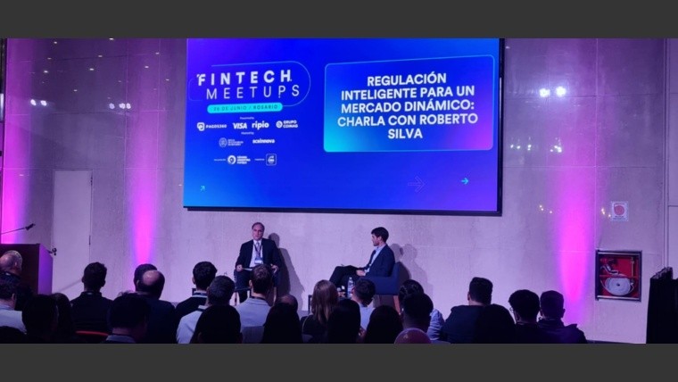 El titular de la CNV, Roberto Silva, habló en el marco del Fintech Meetups en la Bolsa de Comercio de Rosario.