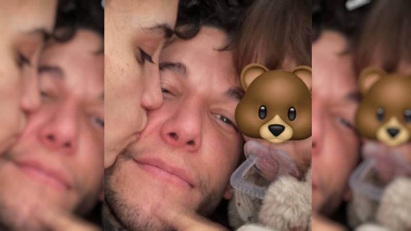 Alex Caniggia y Melody Luz, junto a Venezia, la hija de la pareja.