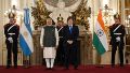 Javier Milei recibió en Casa Rosada a Narendra Modi, el primer ministro de la India