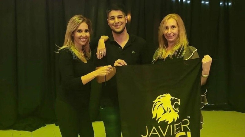 Romina Diez, Agustín Pellegrini y Karina Milei.