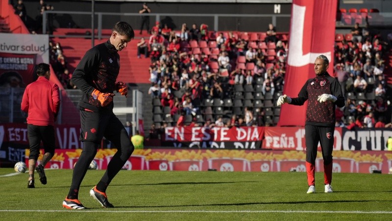 Barlasina y Navas, juntos en los minutos previos al encuentro en el Coloso.